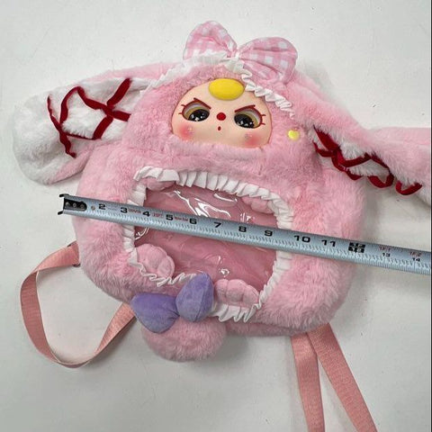 Baby Three Pink Plush Kawaii Rabbit Ita Bag Mini Backpack