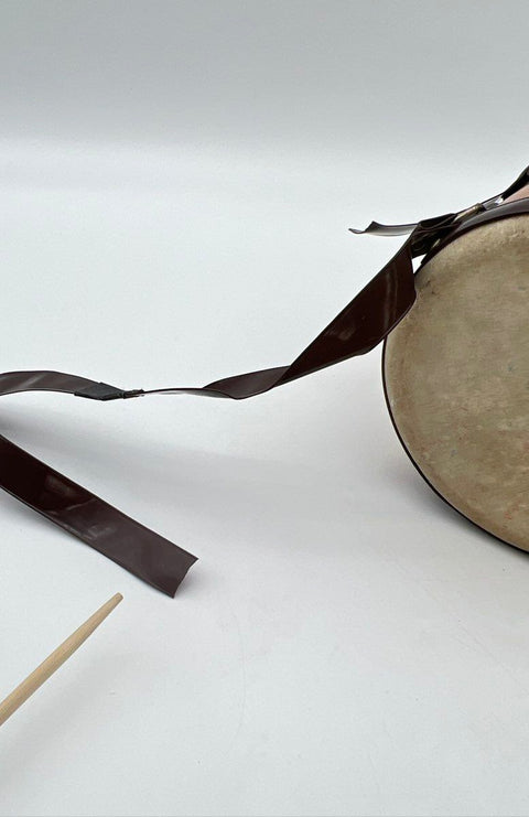 Rhythm Band Inc Vintage Wood Hand Drum Hecho En Mexico Natural Skin Head 7-Inch
