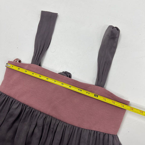 To The Max NWT Colorblock Maxi Dress Mineral Gray Pink Tie Back Sz M