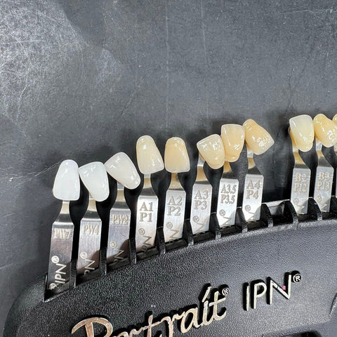 Dentsply Trubyte Portrait IPN Denture Tooth Shade Guide & Conversion Chart