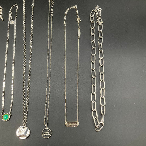 Fashion Jewelry Lot 10 Necklaces Gold Silver Tone Riverdale Initial Paperclip