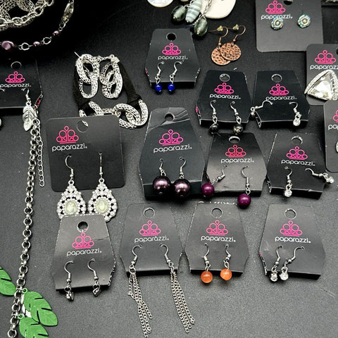 Paparazzi Costume Jewelry Lot 30pc Necklaces Earrings Bracelets Silver Tone