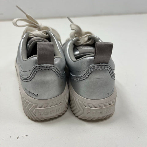 Sorel Out N About III Low Metallic Silver Waterproof Sneaker Women's Size 7