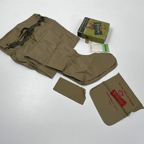 Vintage 50s Hodgman Plast-A-Ply No 614 Fishing Waders NOS NIB Sz Large USA