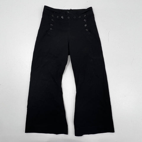Vintage US Navy 13 Button Flap Wool Pants Crackerjack Bell Bottom Navy Sz 29