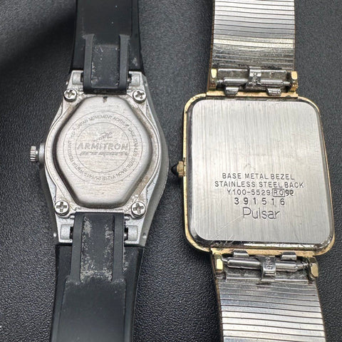 Vintage Armitron and Pulsar Watch Lot of 4 Analog Mixed Styles
