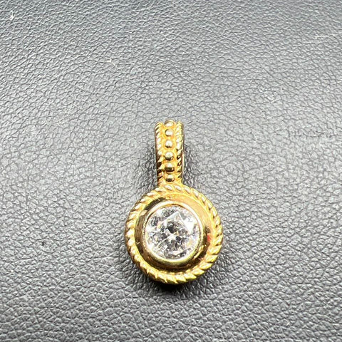 Michael Anthony 14K Yellow Gold Rhinestone Pendant 2g