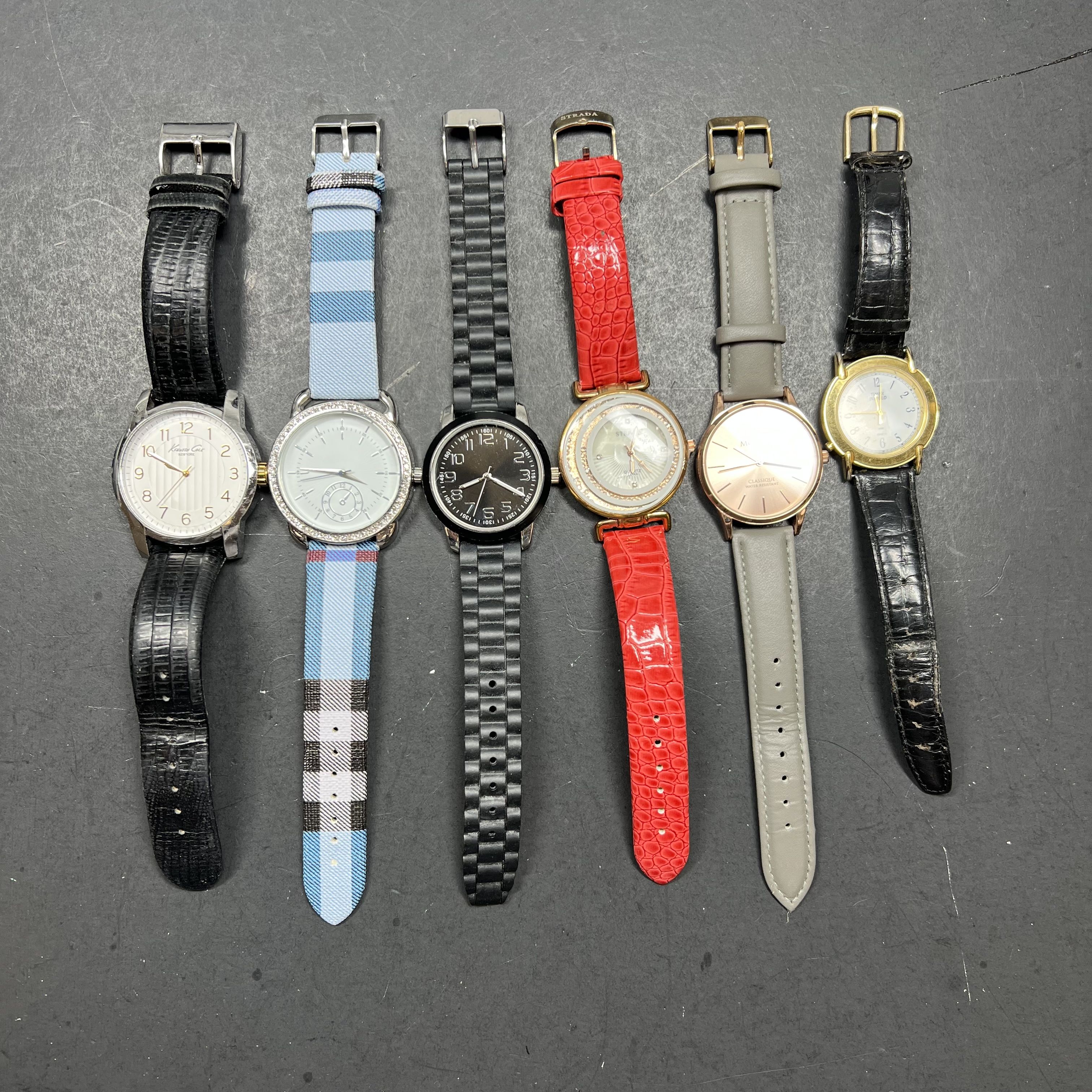 Lot of 6 Women's Watches Analog Mixed Brands Working