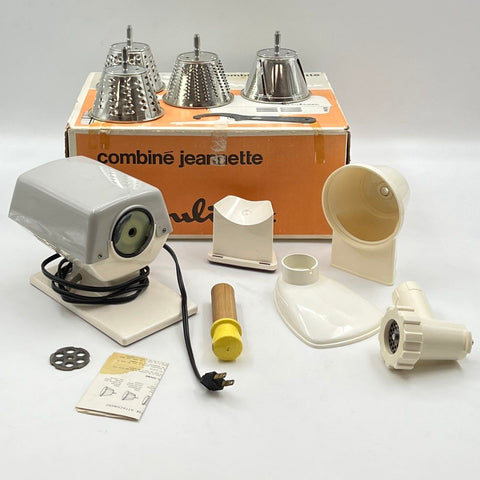 Vintage Moulinex Jeannette Food Processor Multi Grinder Shredder Set With Box