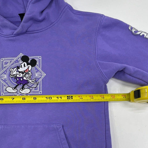 Disney Kids' 100 Years of Wonder Hoodie Purple Mickey Mouse Pullover Sz 9/10