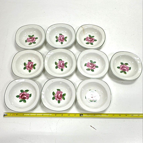 Taylor Smith Taylor Conversation Pink Rose Dinnerware 20pc Set Plates Bowls MCM