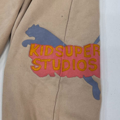 Puma x KidSuper Studios Tan Graphic Sweatpants Joggers Men's L