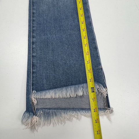 NWT Hidden Jeans Happi Crop Flare Raw Hem Distressed Jeans Women's Size 27