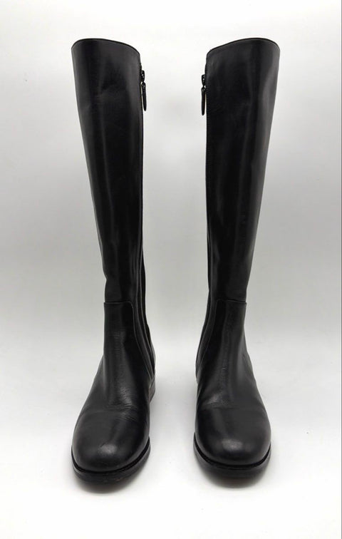 Cole Haan Grand Ambition Huntington Black Leather Tall Knee High Boots Size 8B