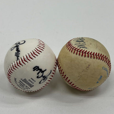 Autographed Baseball Lot (2) Rawlings Official AL Bobby Brown & Regent Balls