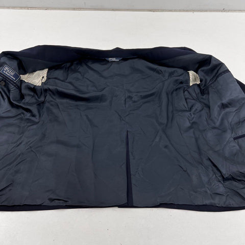 Vintage 80s Polo Ralph Lauren Men's Navy Wool Blazer Sport Coat Sz 40R