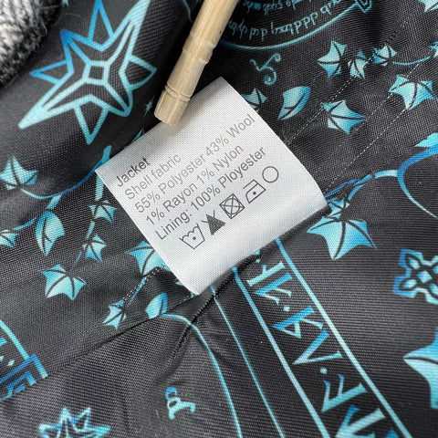 Lord of the Rings Women's Gray Herringbone Blazer Jacket Doors of Durin 14 NWT