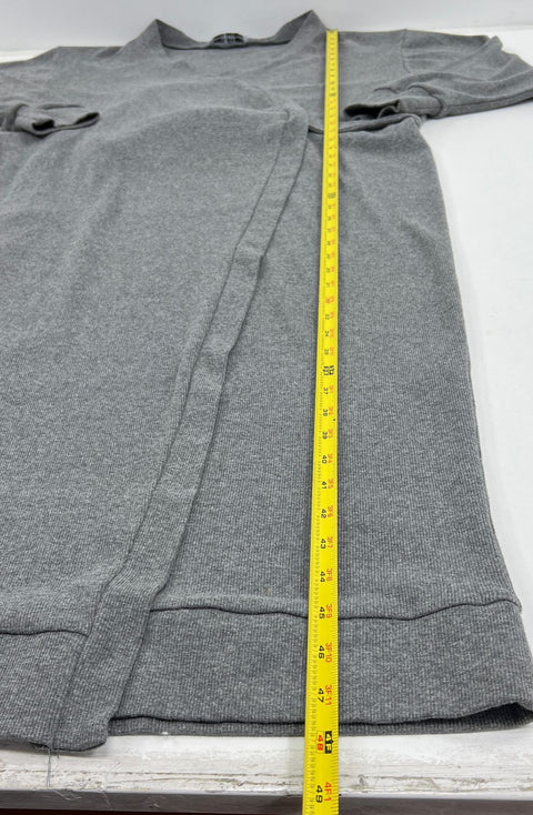 Women's Legoe. Grey Ribbed Knit Maternity Wrap Longline Sweater - Size 1