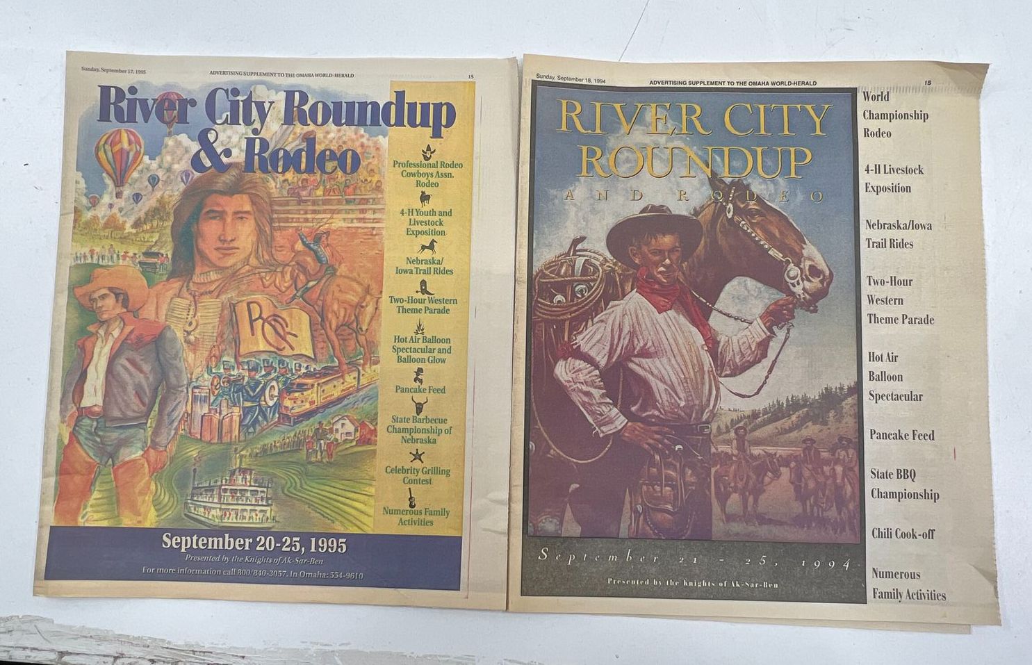 Vintage River City Rodeo Roundup Lot 1988-2006 Programs Primer Newspaper