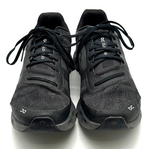 On Running Cloudstratus All Black Mesh Road Running Sneakers Men's Size 10