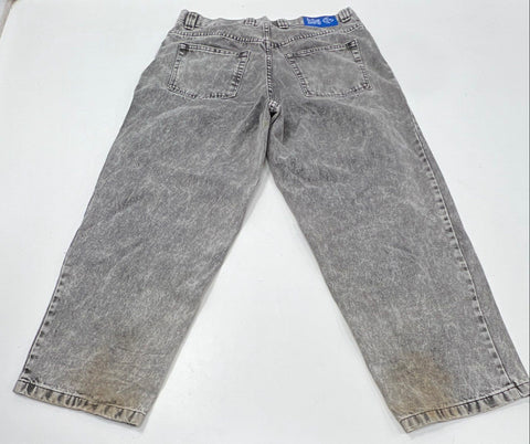 Polar Skate Co. Men's Big Boy Jeans Gray Acid Wash Baggy Loose Fit Denim 36x29