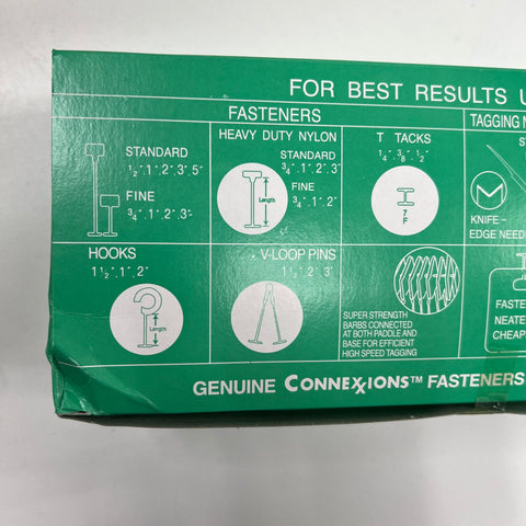Connexions 6214-1 Clear 1" Standard Tagging Gun Fasteners NOS Lot 50,000 Pcs