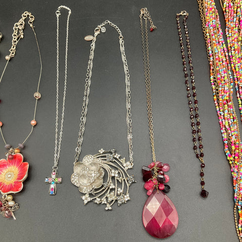 White House Black Market Chico's ZAD Floral Statement Necklaces Jewelry Lot of 7
