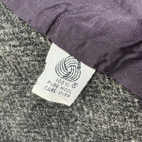 Vintage 80s Karen Petites Dbl Breasted Wool Herringbone Coat Made USA