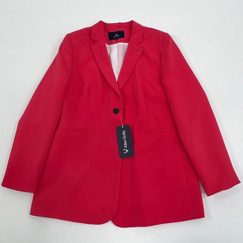 NWT Women's Allen Solly Salmon Pink Blazer Suit Jacket with Pin - Size XL