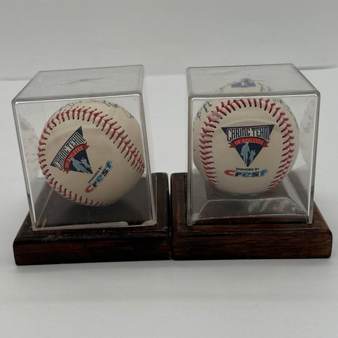 MLB Baseball Souvenir Lot of 2 Caring Team of Athletes Crest Facsimile Signed