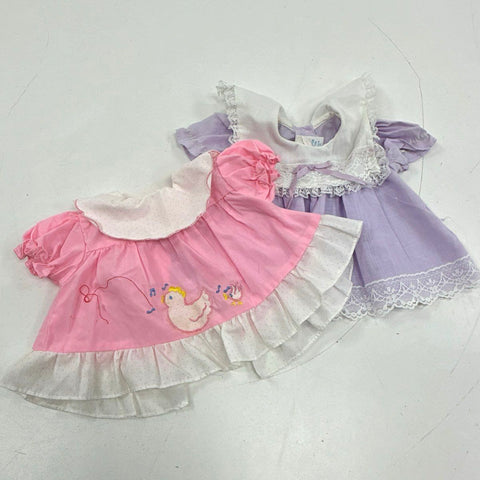 Vintage 80s 90s Baby Girl Clothes Lot Sleeper Dress Bloomer Set Newborn 3 Months