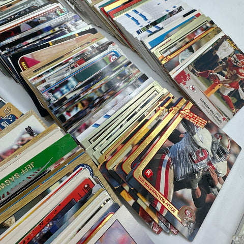 Sports Card Lot Mixed Baseball Football 1990s-Present Approximately 300 Cards