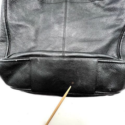 Coach Black Pebble Leather Daisy Hobo Shoulder Bag Large Silver Hardware