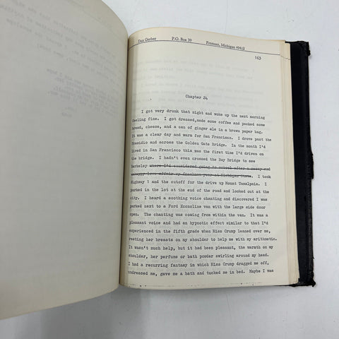 c. 1973 Dan Gerber AMERICAN ATLAS Typescript Bound Manuscript Novel Proof RARE