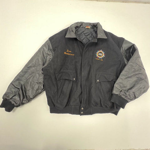 Vintage 80s Union Line UAW Local 249 Bomber Jacket Union Made USA Sz L/XL