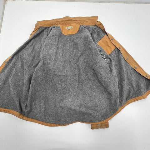 Duluth Trading Co Men's Fleece Lined Canvas Shirt Jac Jacket Brown 2XL
