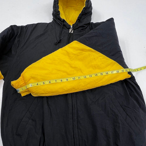 Vintage 90s Logo 7 Iowa Hawkeyes Hooded Puffer Jacket Sz L