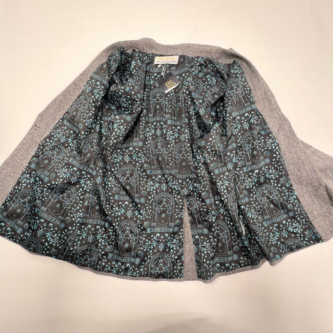 Lord of the Rings Women's Gray Herringbone Blazer Jacket Doors of Durin 14 NWT