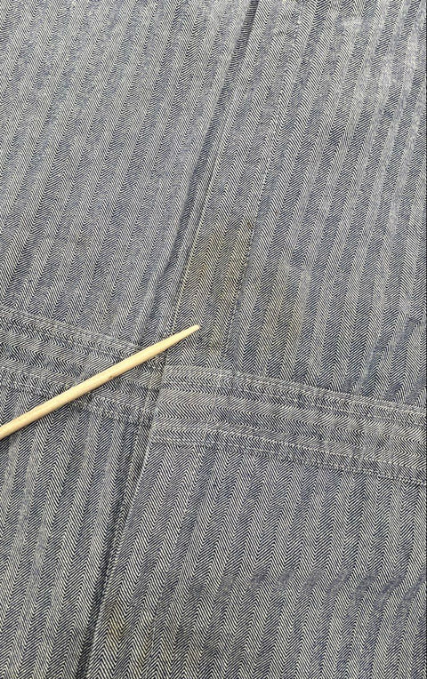 Vintage 90s Men's Blue Pinstripe Herringbone Workwear Coveralls USA Sz 48R