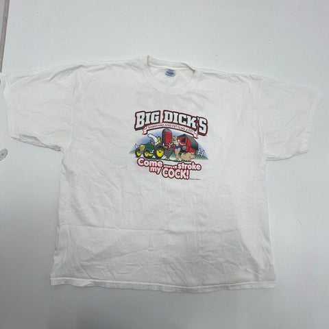 Big Dick's Halfway Inn I Shot The Minnow Funny T-Shirt Double Sided Sz 3XL