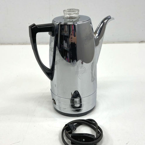 Vintage Sunbeam Coffeemaster Model AP Percolator Chrome Etched Design
