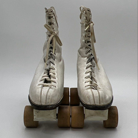 Vintage 1950s Betty Lytle Styled by Hyde Chicago Roller Skates White Size 5