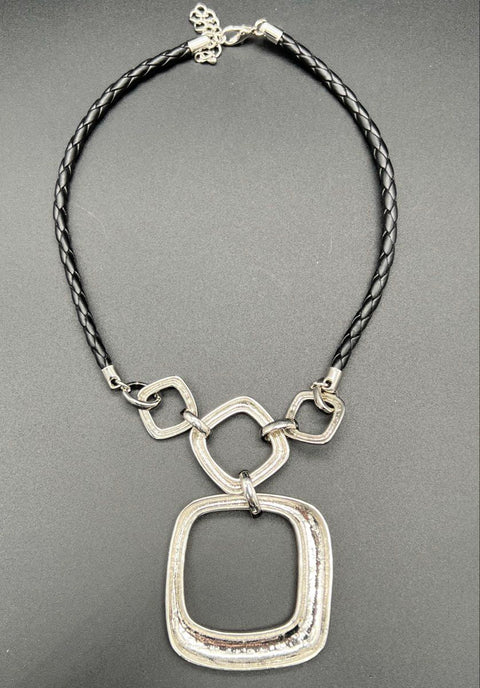 Modern Chunky Statement Necklace Jewelry Lot of 5 Geometric Boho Style Pendants