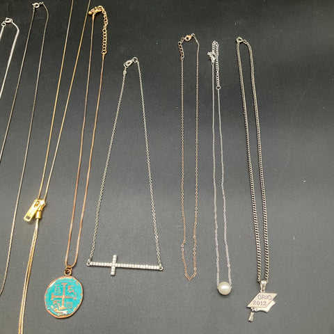Hello Kitty Fashion Necklace Lot of 15 Cross Pearl Star Moon Grad 2012 Charms