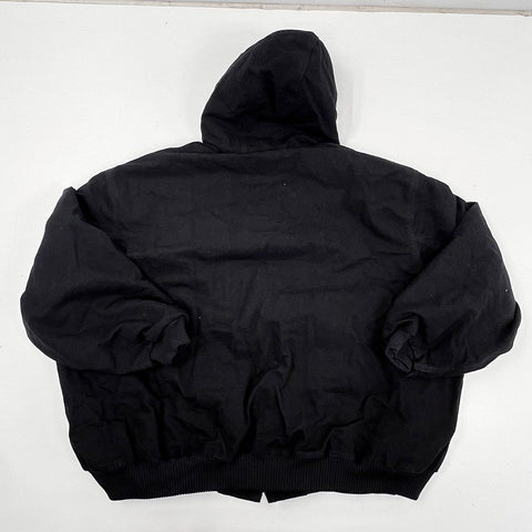 Carhartt Men's J140 Loose Fit Duck Flannel Lined Active Jacket Black Sz 5XL