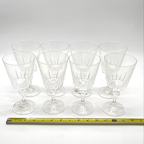 Princess House Highlights Lead Crystal Goblets Set of 8 France Clear Vintage