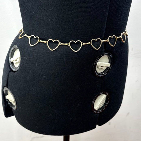 Fashion Chain Belts Jewelry Lot of 11 Gold Silver Tone Lion Heart Enamel