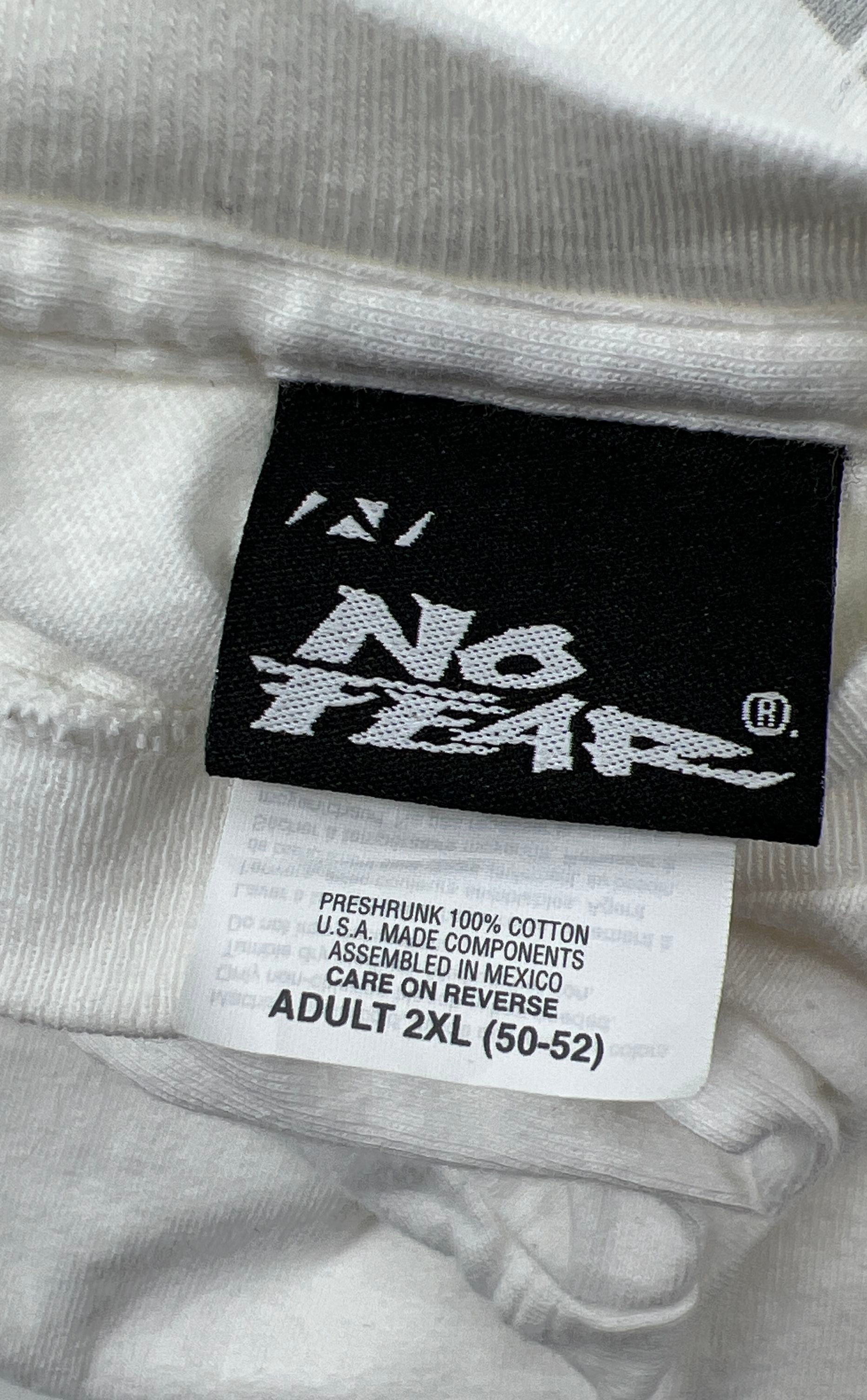 Vintage Y2K Stussy No Fear Graphic T Shirt Proud American White USA Made 2XL