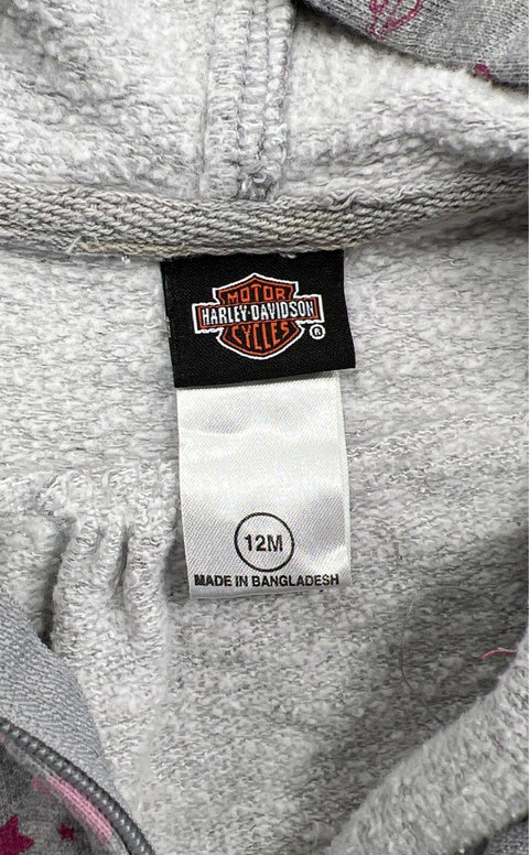 Harley Davidson Baby's Gray Hoodie - Size 12M