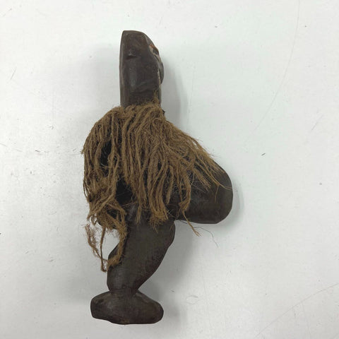 Vintage African Tribal Art Zaire Congo Hand Carved Wood Figure Statue 9"